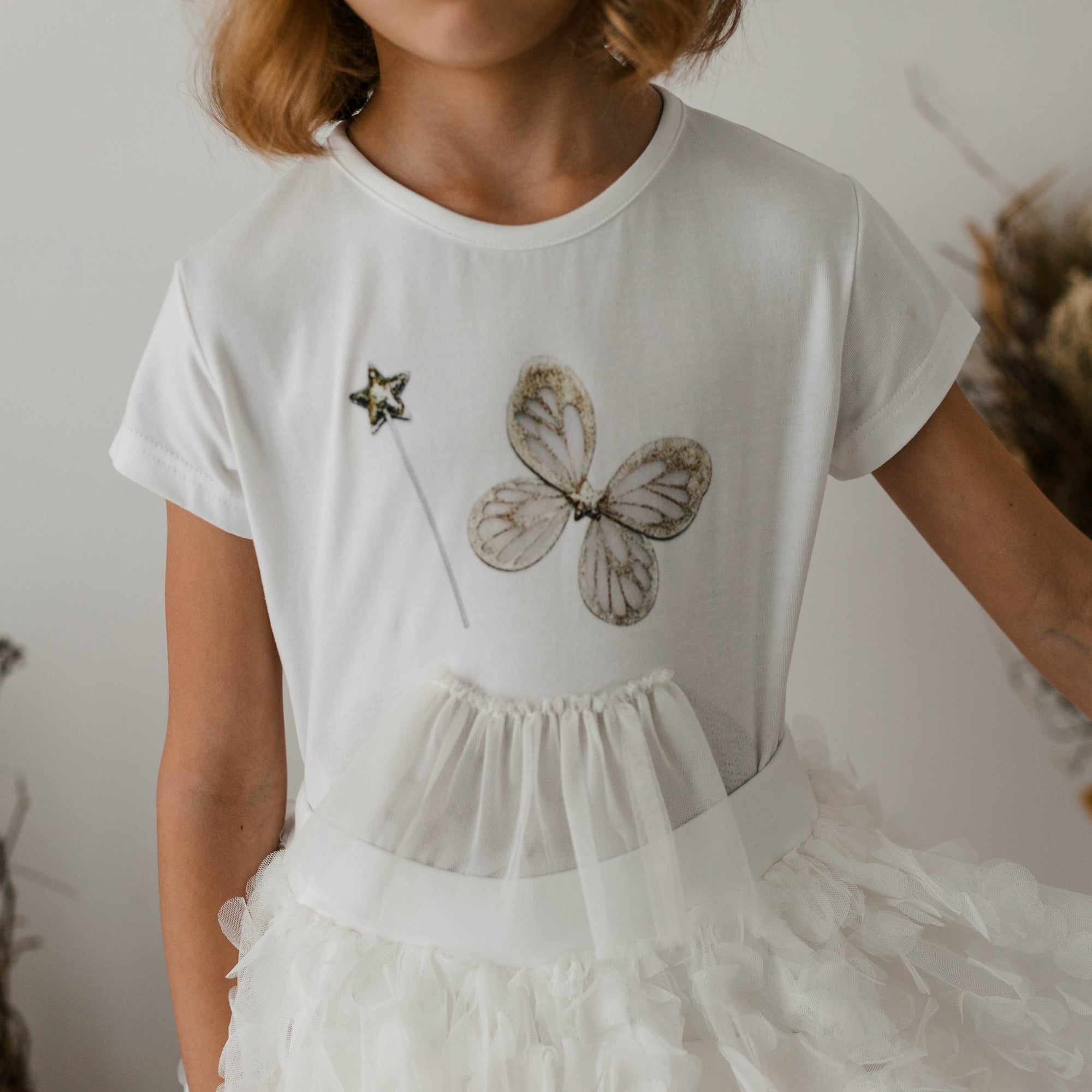 T-SHIRT WITH TUTU BALLET DETAIL