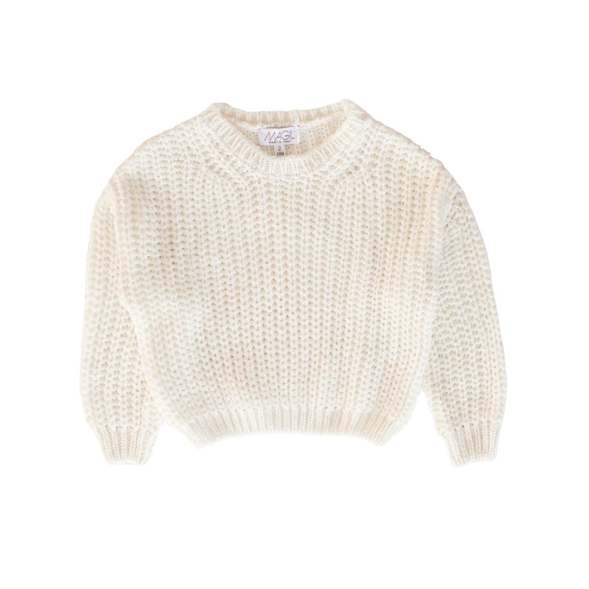 KNIT PULLOVER WITH LOOSE STITCHES