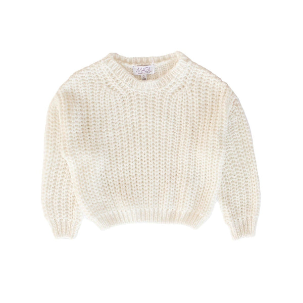 KNIT PULLOVER WITH LOOSE STITCHES