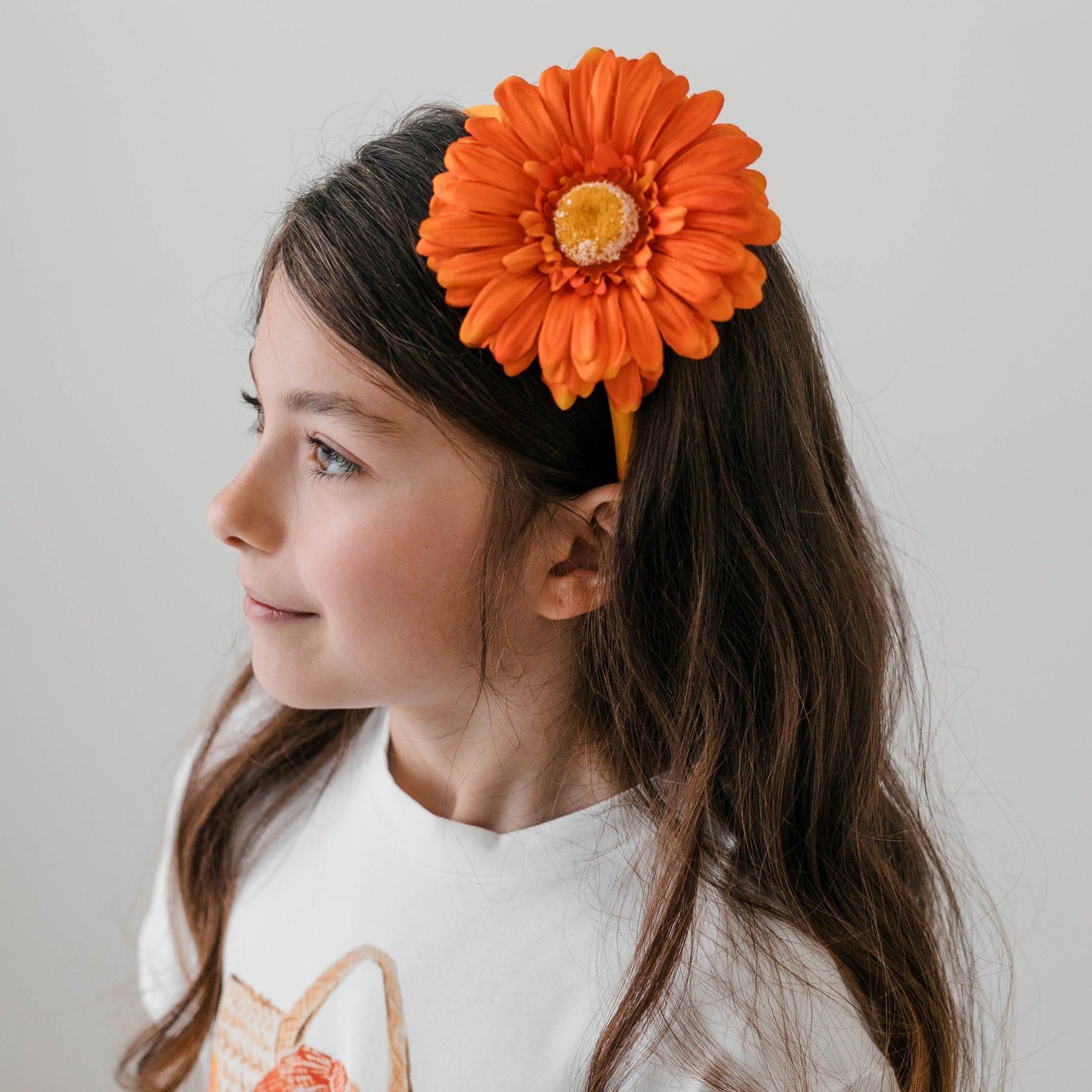 ORANGE GERBERA HEADBAND