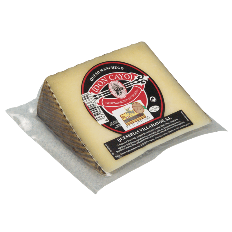 Don Cayo Semi-Cured, Cured and Aged Cheese Wedge (250g) - Manchego Cheese D.O.P.