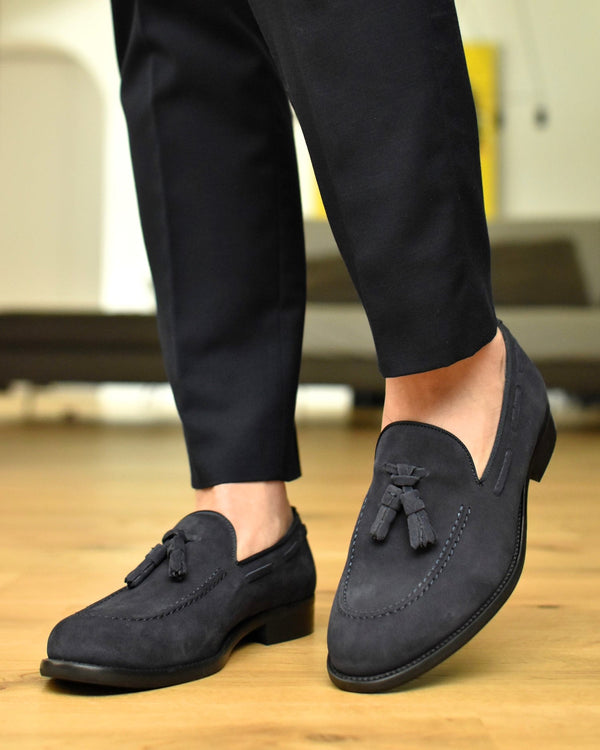 SAVELLETRI - Navy Suede