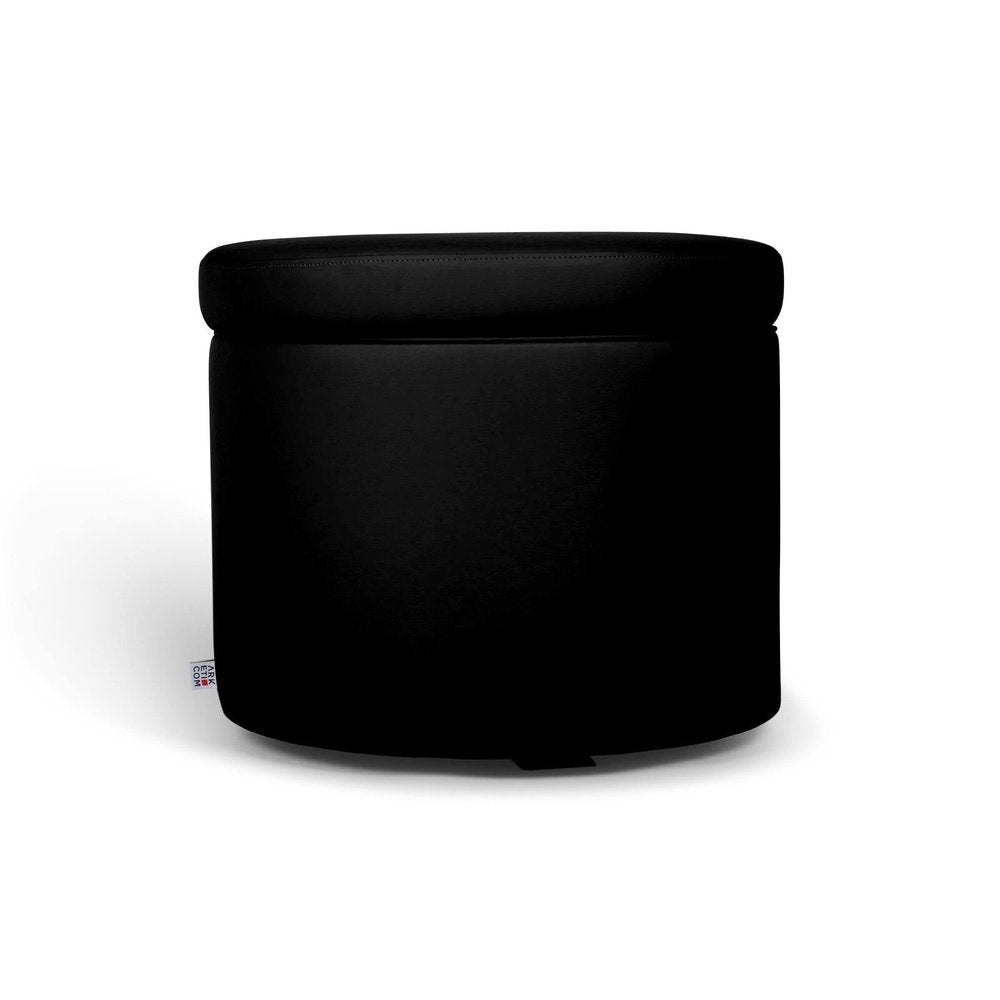 PANDORA 50 ROUND ECO | Pouf Contenitore Rotondo in Ecopelle (4312633180218)