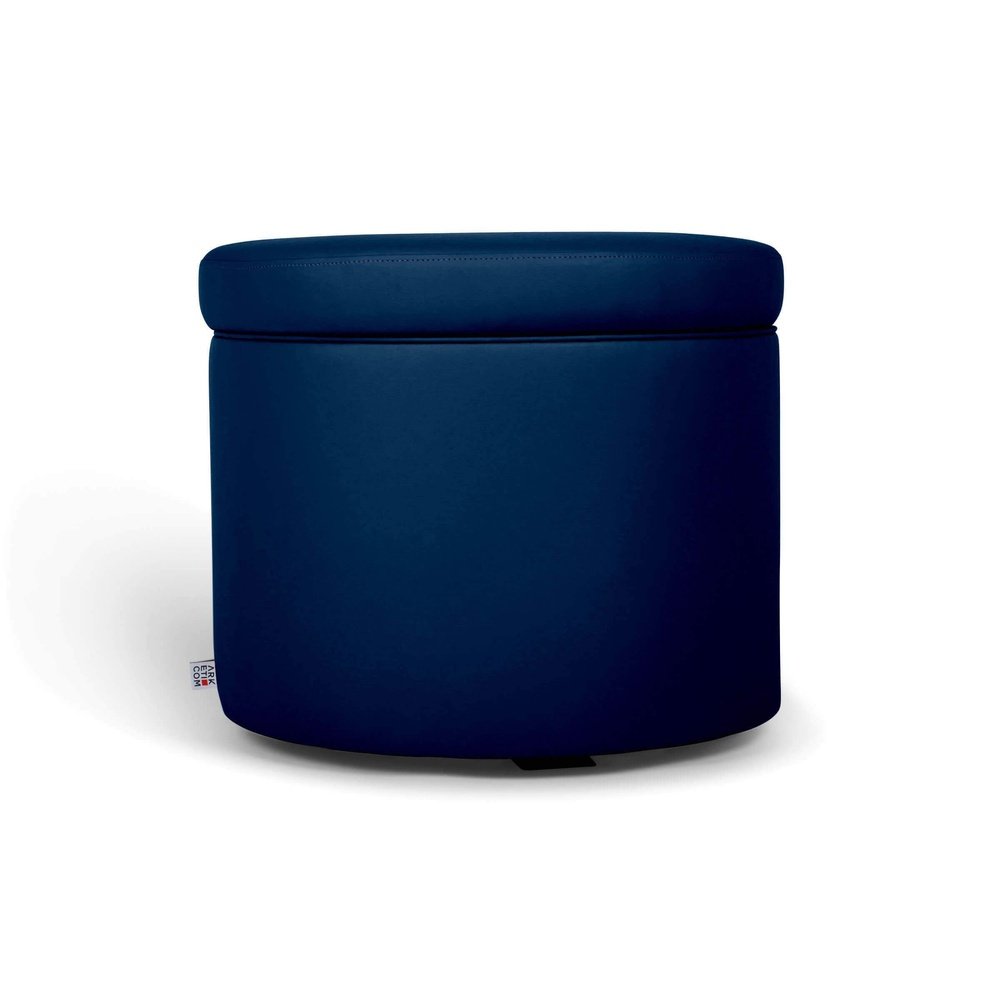 PANDORA 50 ROUND ECO | Pouf Contenitore Rotondo in Ecopelle (4312633180218)