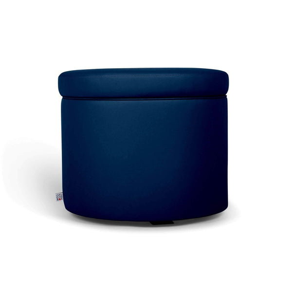 PANDORA 50 ROUND ECO | Pouf Contenitore Rotondo in Ecopelle (4312633180218)