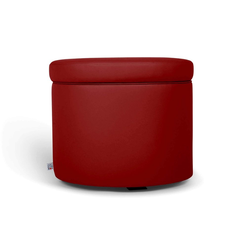 PANDORA 50 ROUND ECO | Pouf Contenitore Rotondo in Ecopelle (4312633180218)