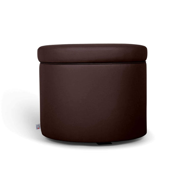 PANDORA 50 ROUND ECO | Pouf Contenitore Rotondo in Ecopelle (4312633180218)