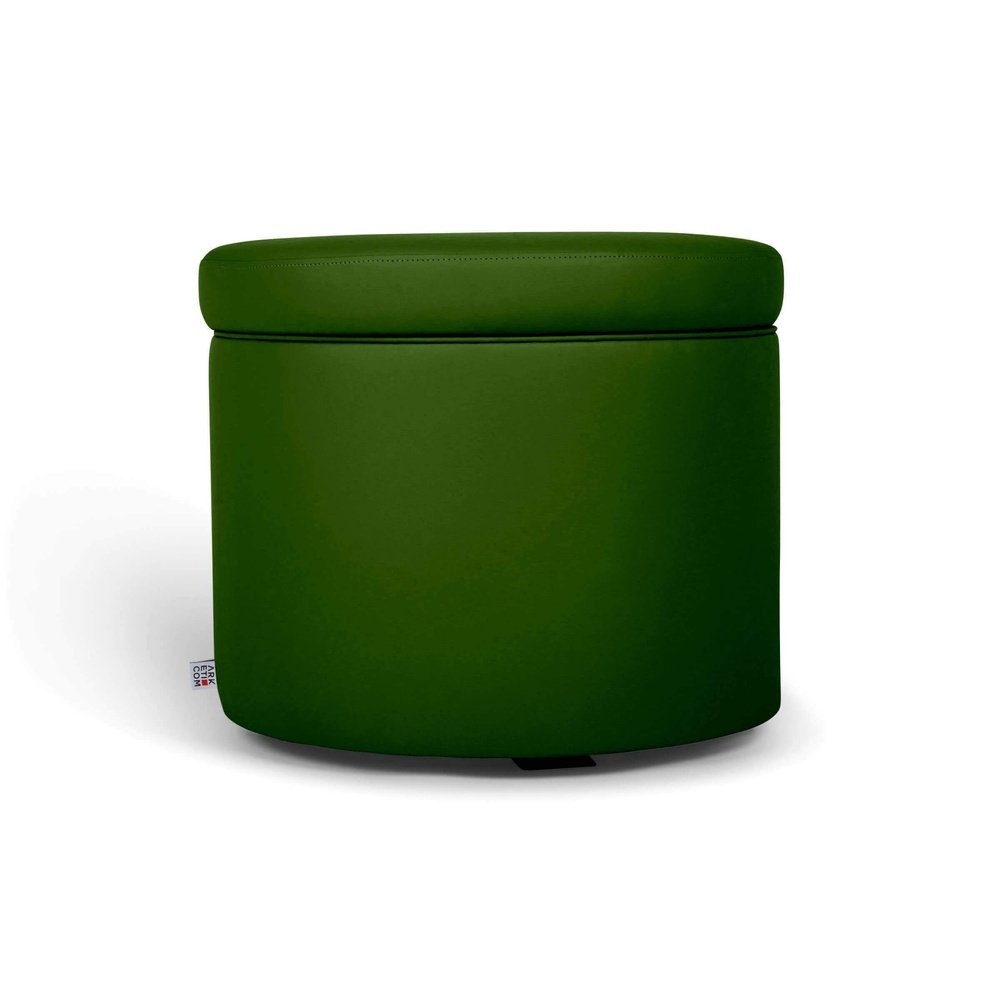 PANDORA 50 ROUND ECO | Pouf Contenitore Rotondo in Ecopelle (4312633180218)
