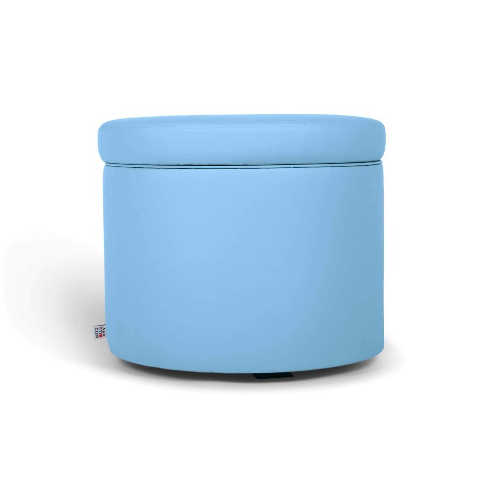 PANDORA 50 ROUND ECO | Pouf Contenitore Rotondo in Ecopelle (4312633180218)