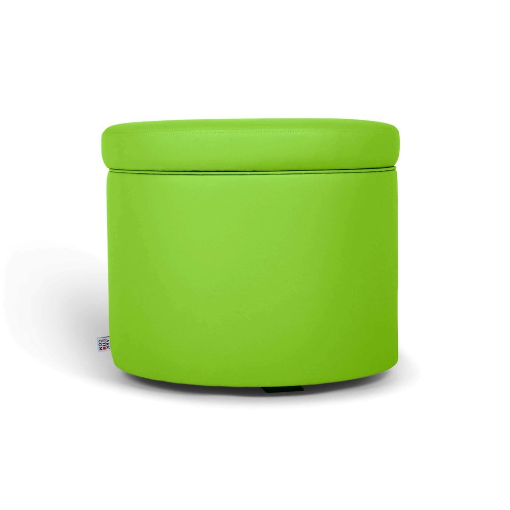 PANDORA 50 ROUND ECO | Pouf Contenitore Rotondo in Ecopelle (4312633180218)
