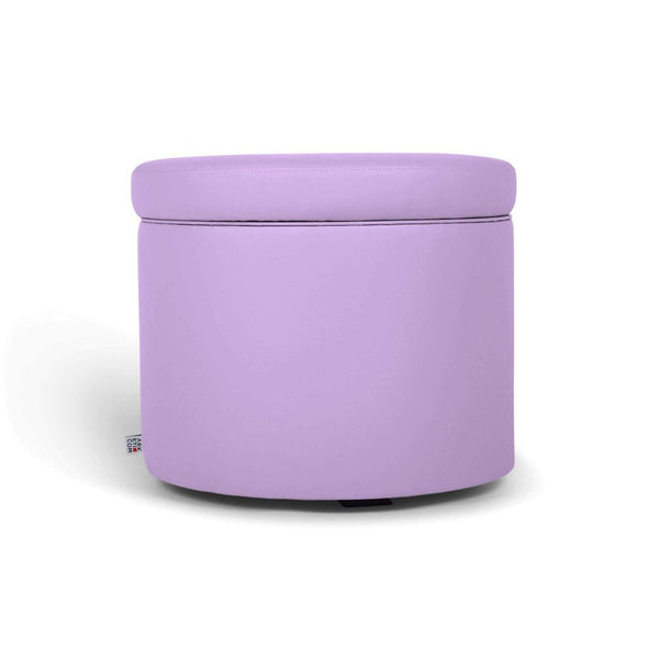 PANDORA 42 ROUND ECO | Pouf Contenitore Rotondo in Ecopelle (4387246342202)