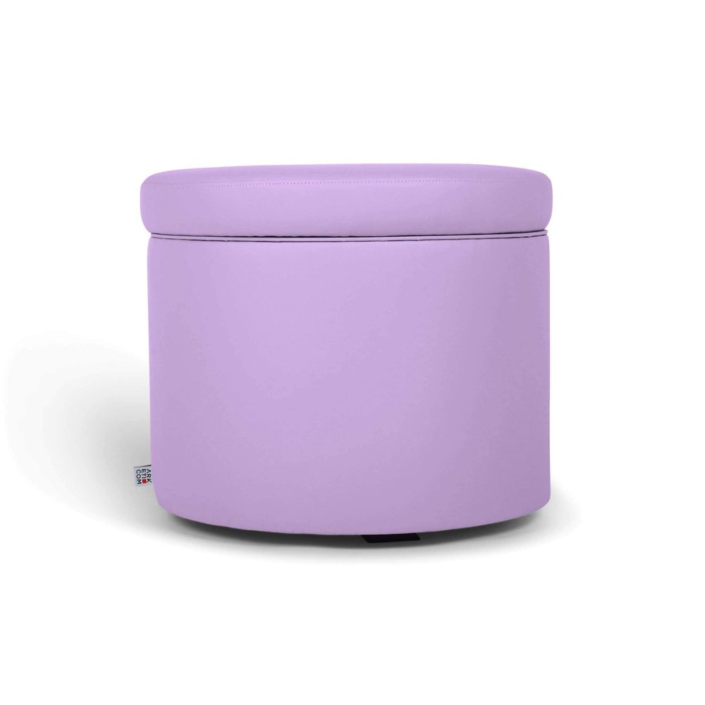 PANDORA 42 ROUND ECO | Pouf Contenitore Rotondo in Ecopelle (4387246342202)