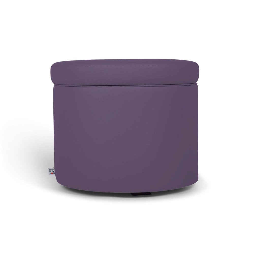 PANDORA 42 ROUND ECO | Pouf Contenitore Rotondo in Ecopelle (4387246342202)