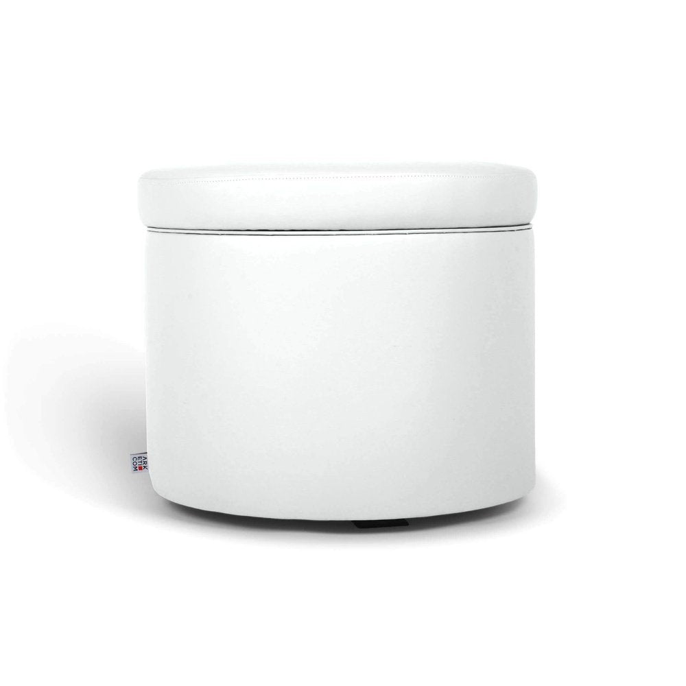 PANDORA 50 ROUND ECO | Pouf Contenitore Rotondo in Ecopelle (4312633180218)