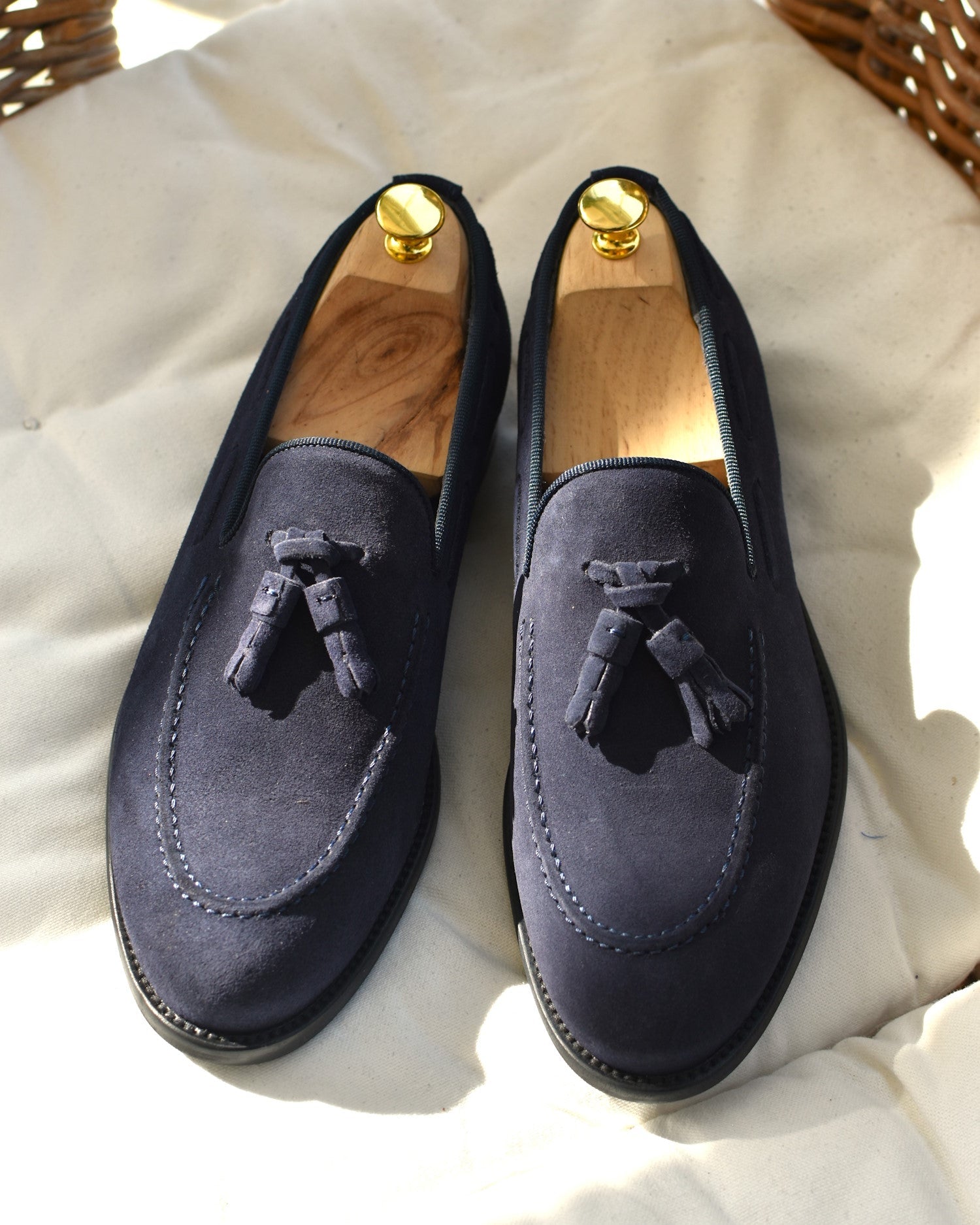 SAVELLETRI - Marineblauwe Suède