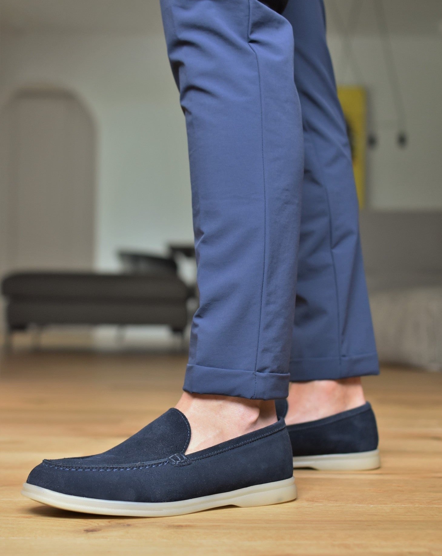 TRANI - Navy Suede