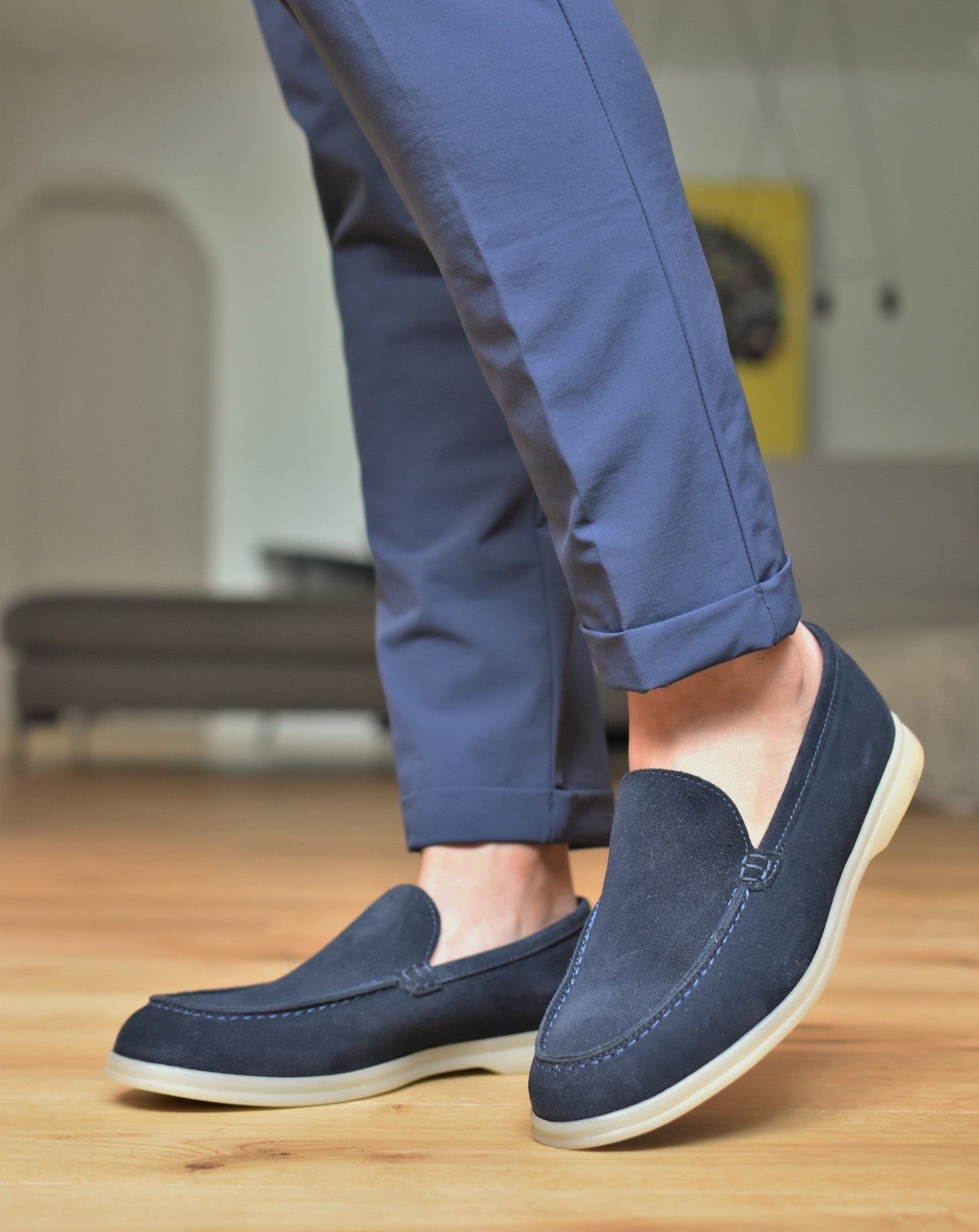 TRANI - Navy Suede