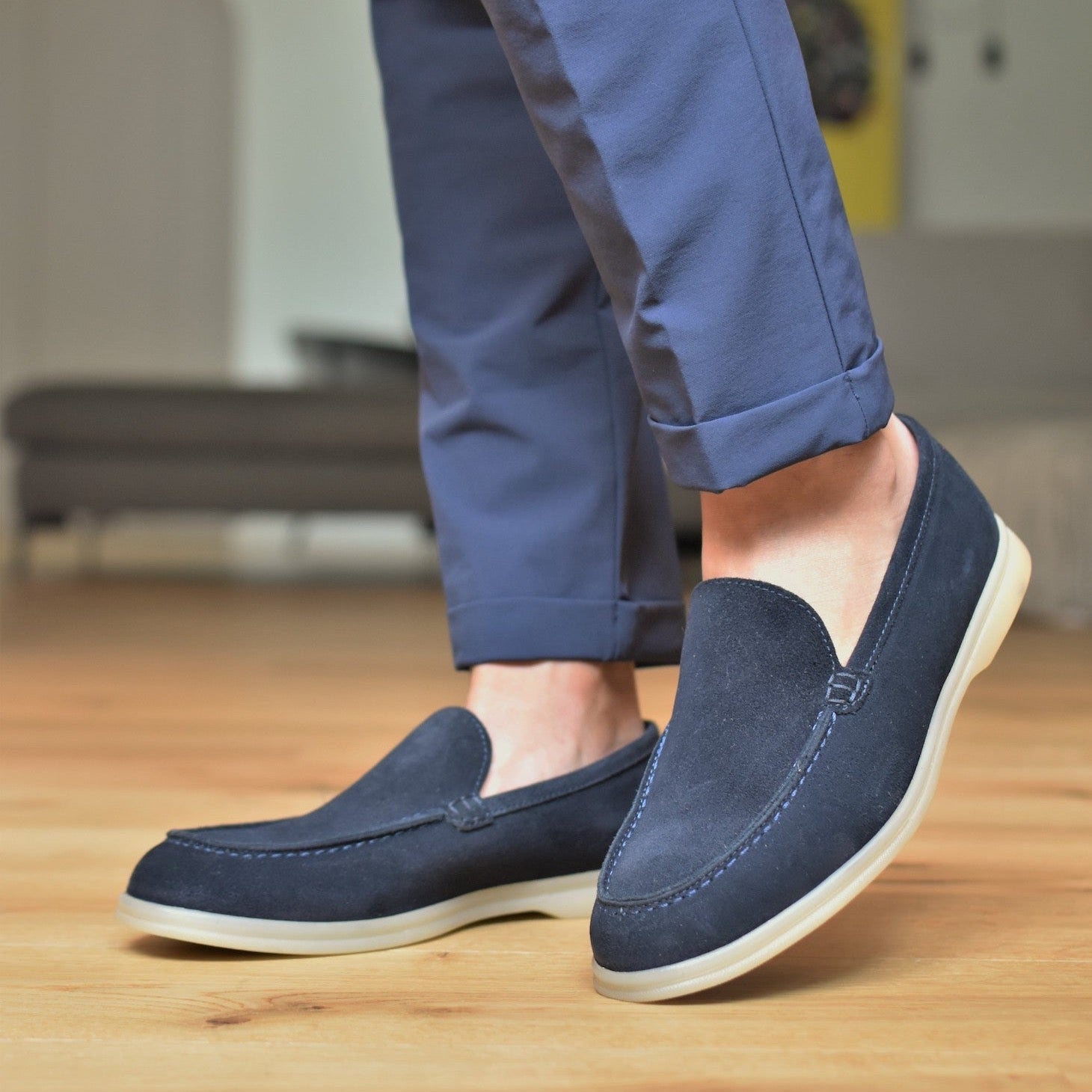 TRANI - Navy Suede
