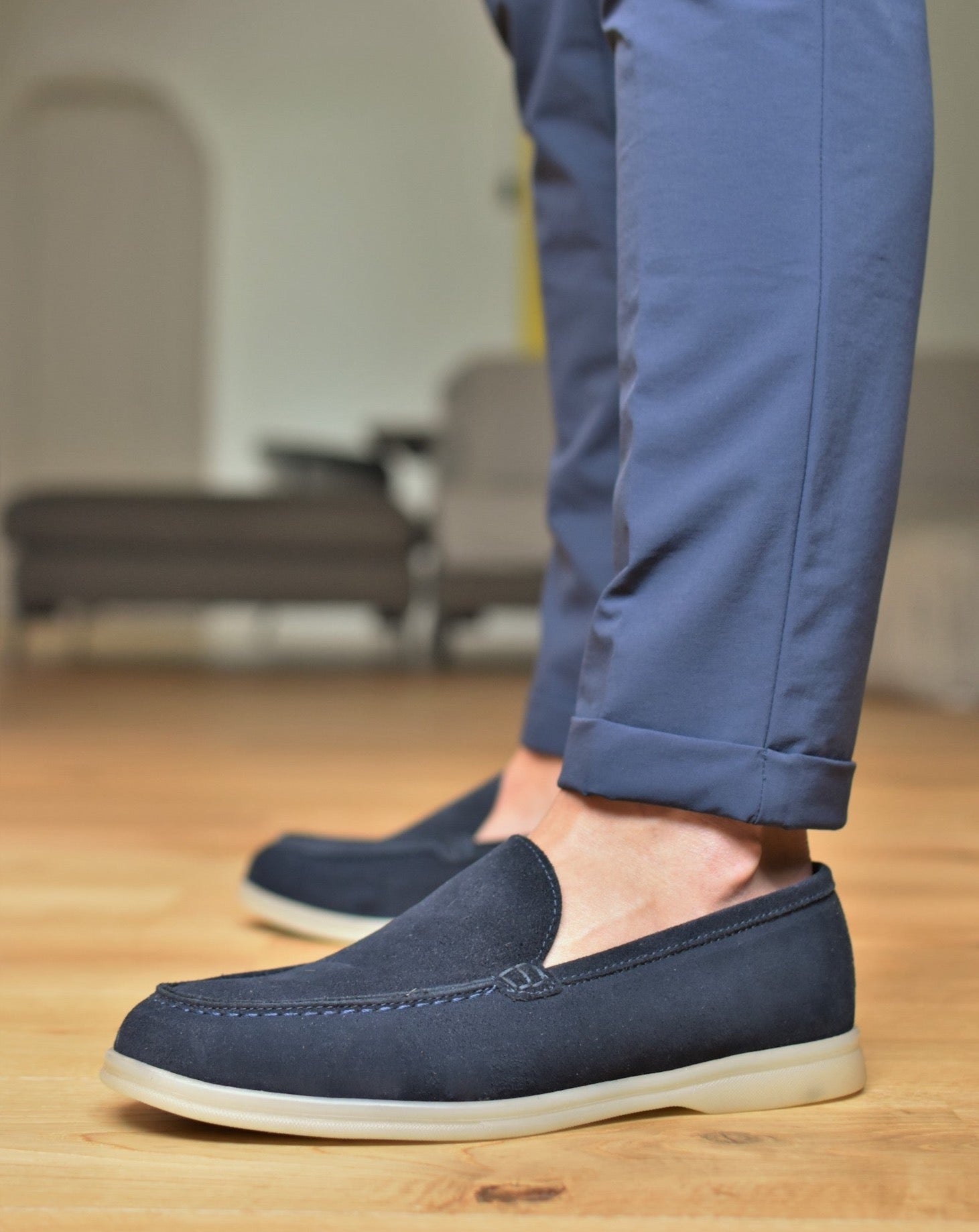 TRANI - Navy Suede