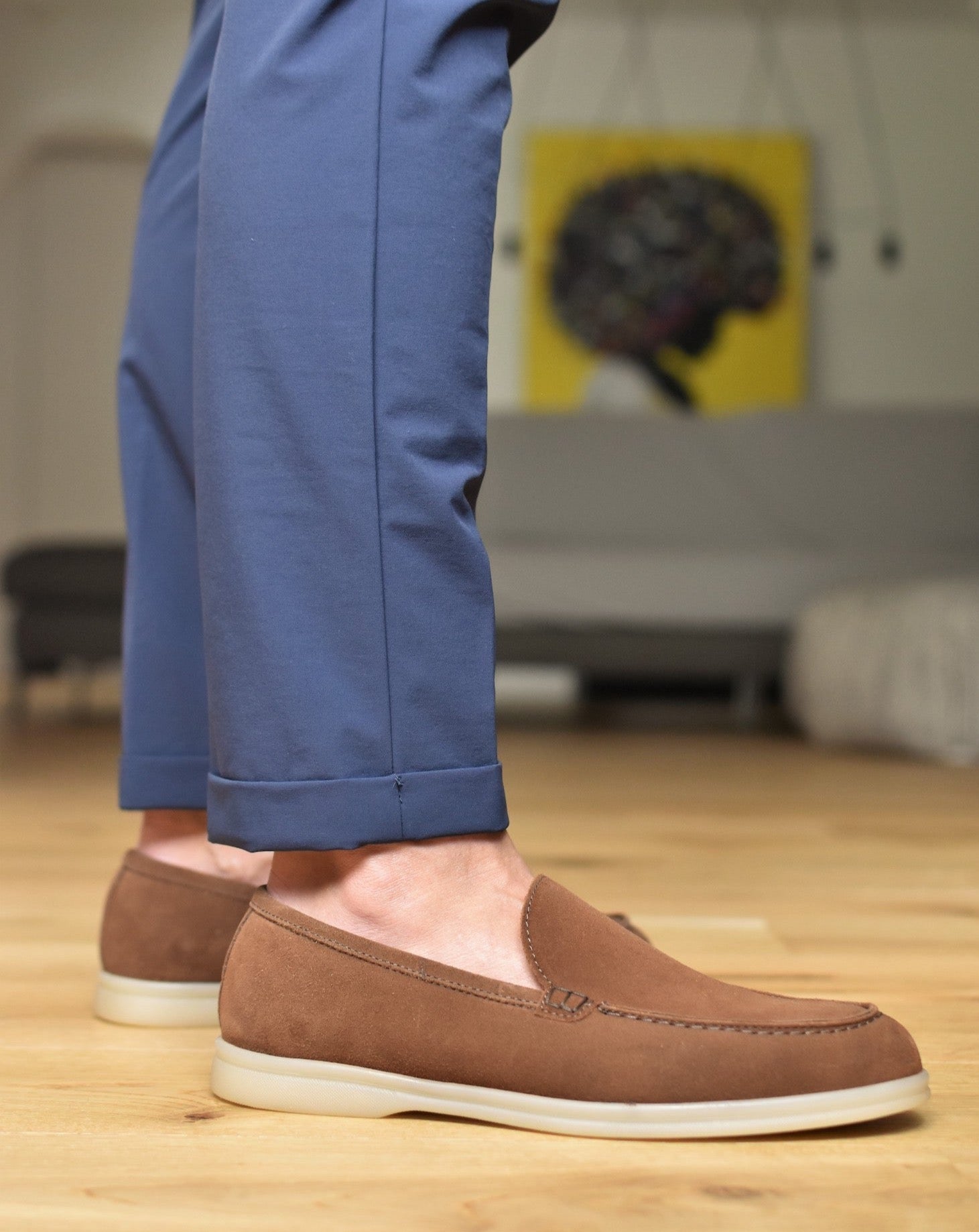 TRANI - Tobacco Suede