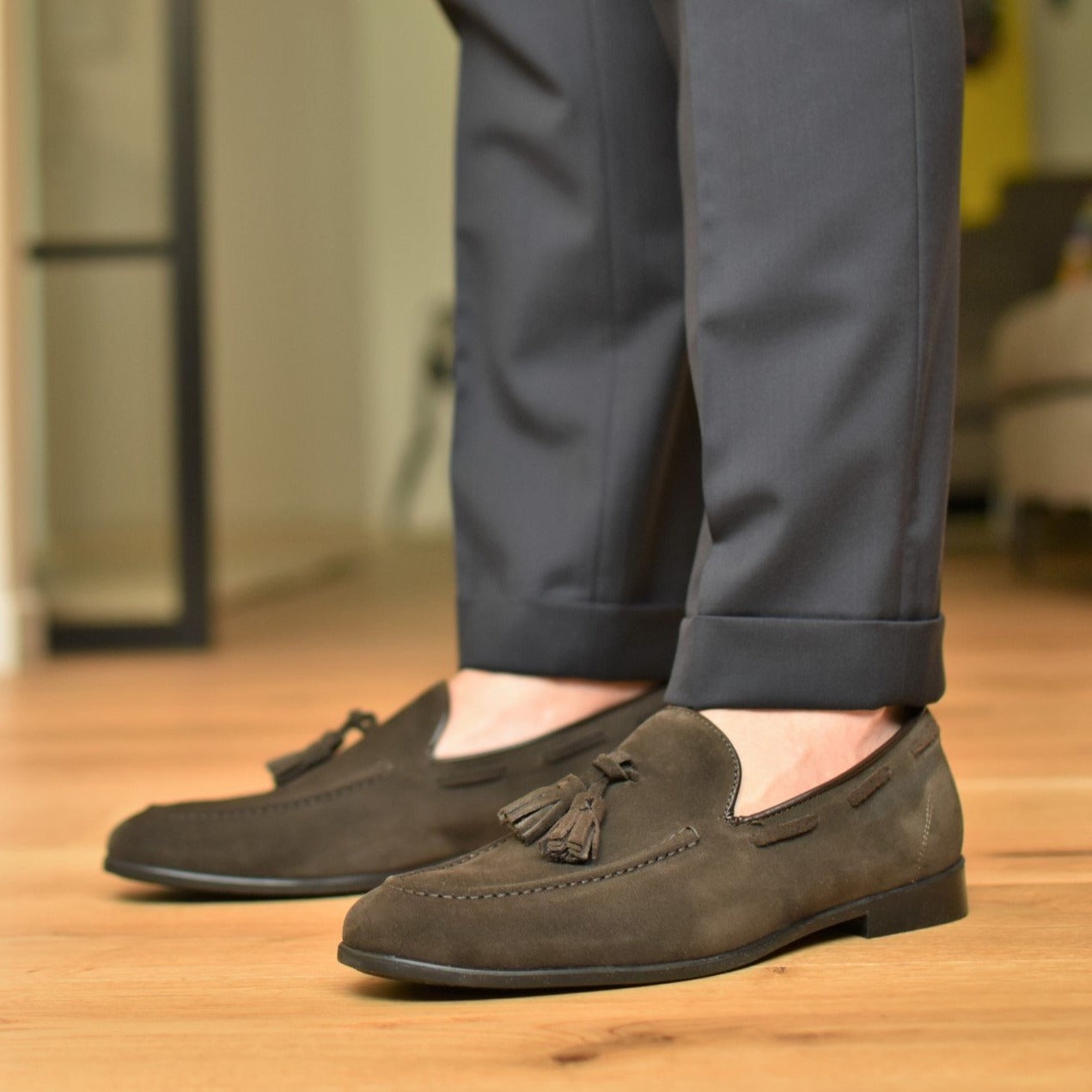 VULCANO - Bruin Suède