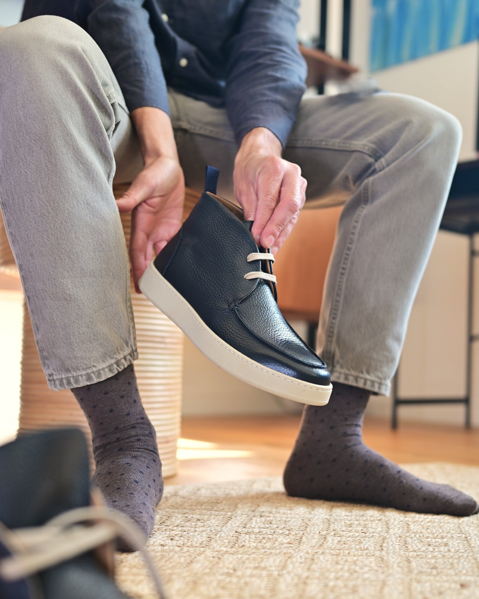 LEUCA - Blue Leather