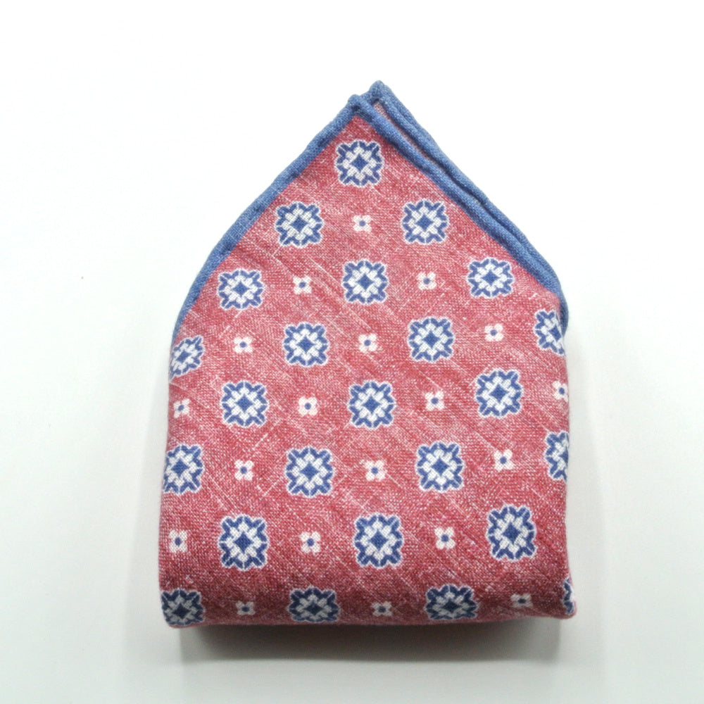 Magenta linen pouch
