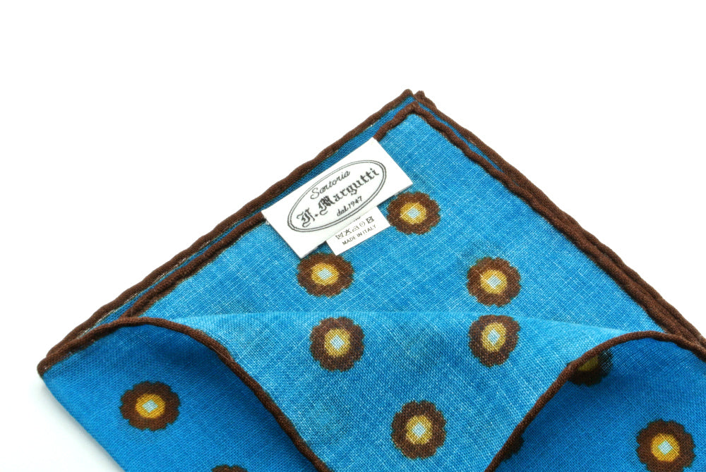 Turquoise pouch in pure wool