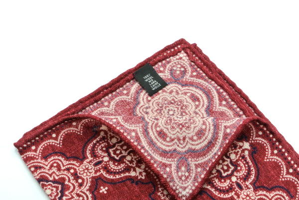 Burgundy pouch in pure wool