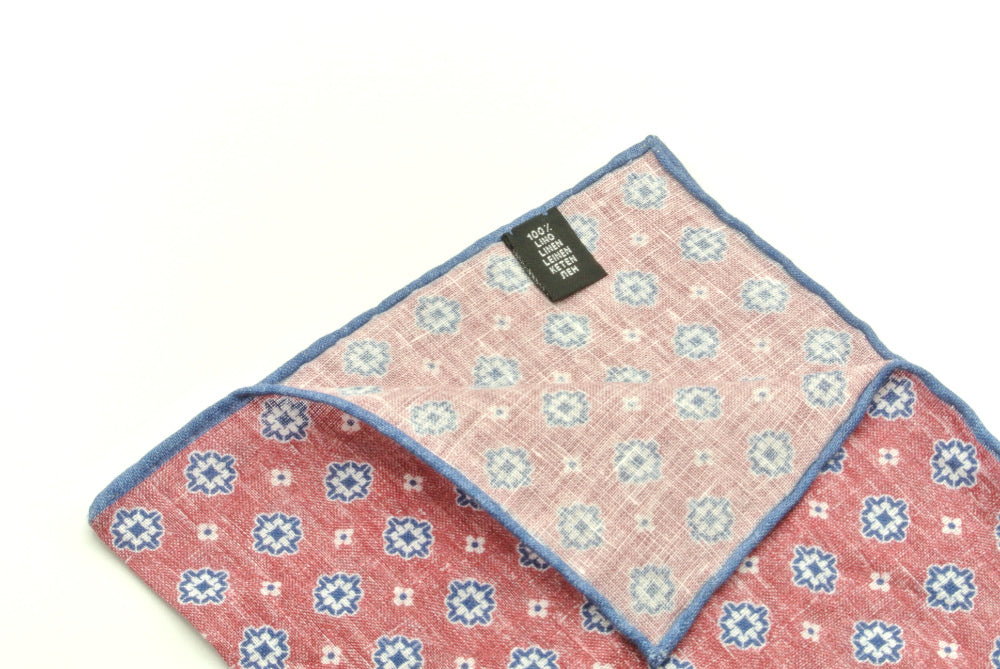 Magenta linen pouch