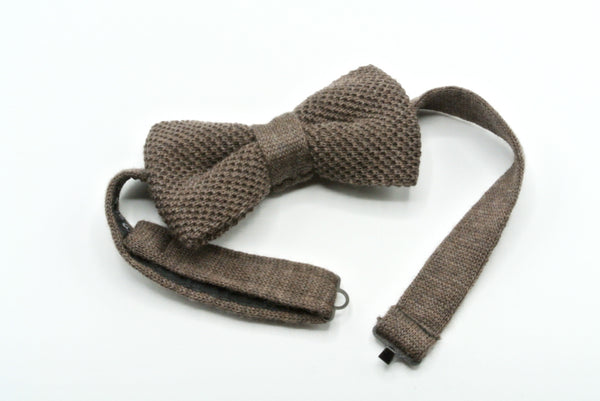 Bruine pure wollen strik