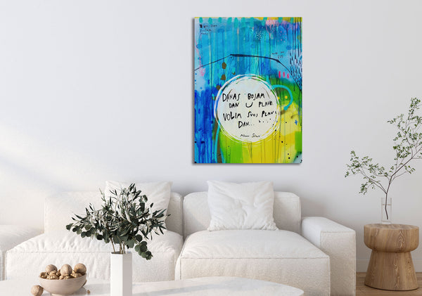 Today I paint the day blue...