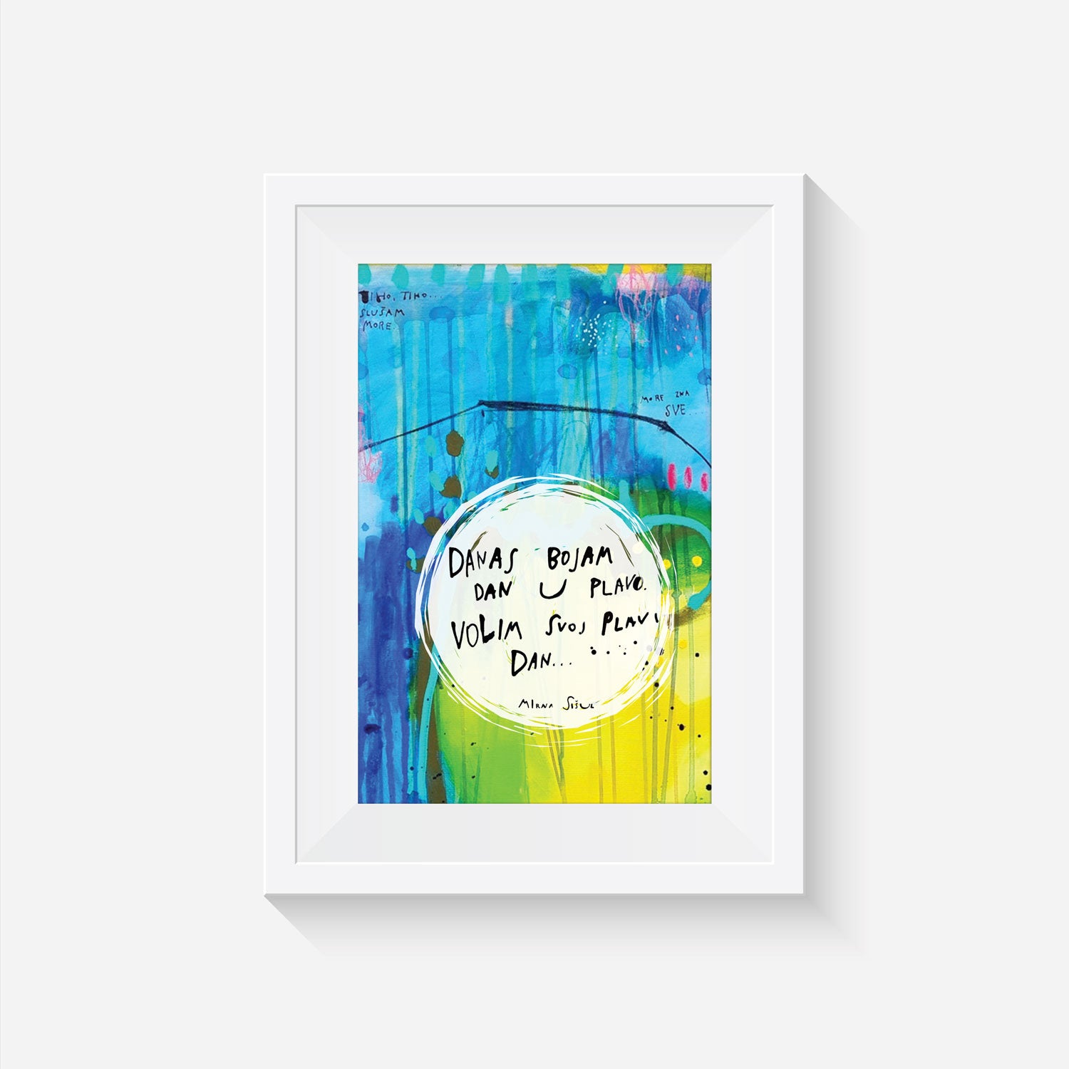 Today I paint the day blue...