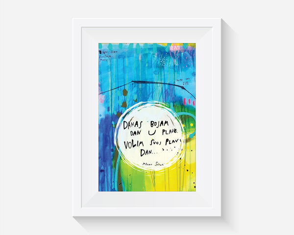 Today I paint the day blue...