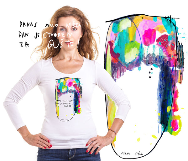 Women's Long Sleeve Slim Shirt 'Today a Little Nothing'
