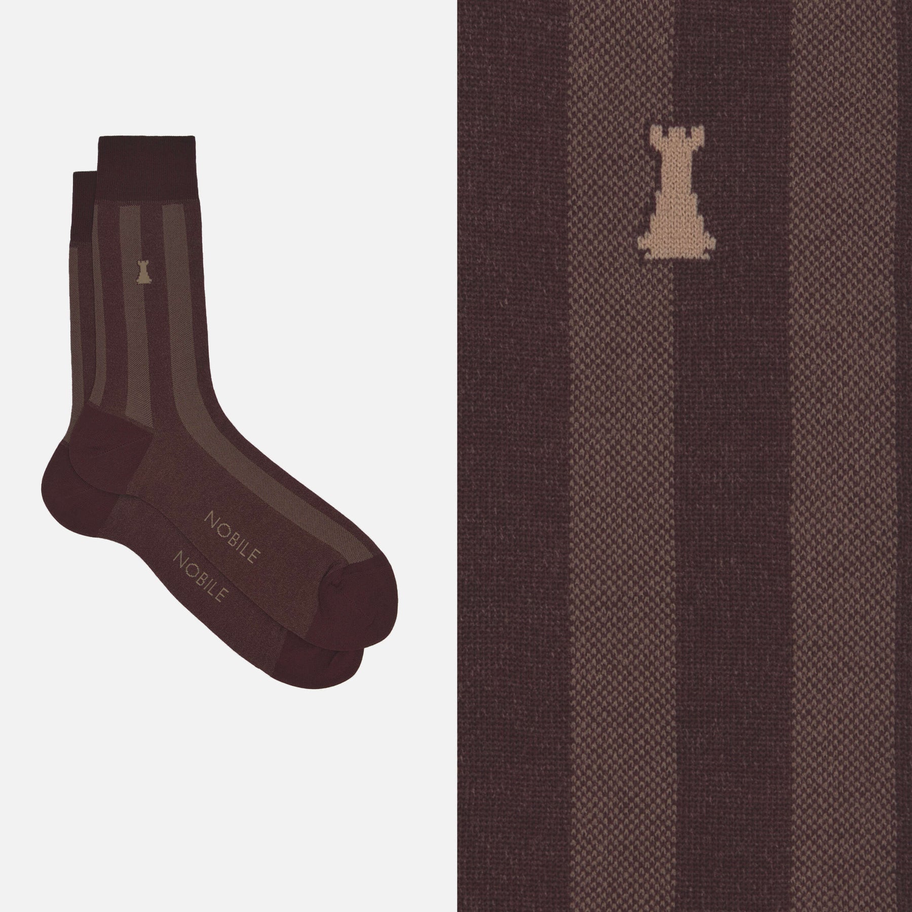 Dante - Chaussettes courtes pour hommes avec côtes larges en Filoscozia®