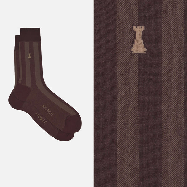 Dante - Chaussettes courtes pour hommes avec côtes larges en Filoscozia®