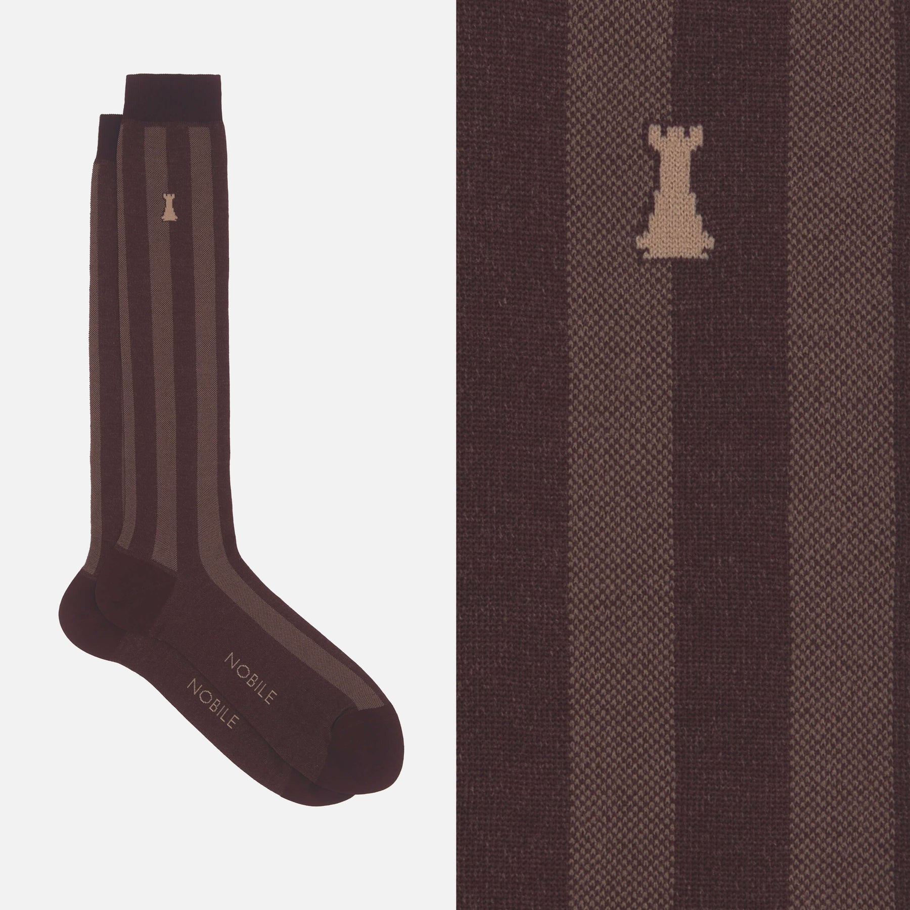 Dante - Long men's ribbed socks in Filoscozia®
