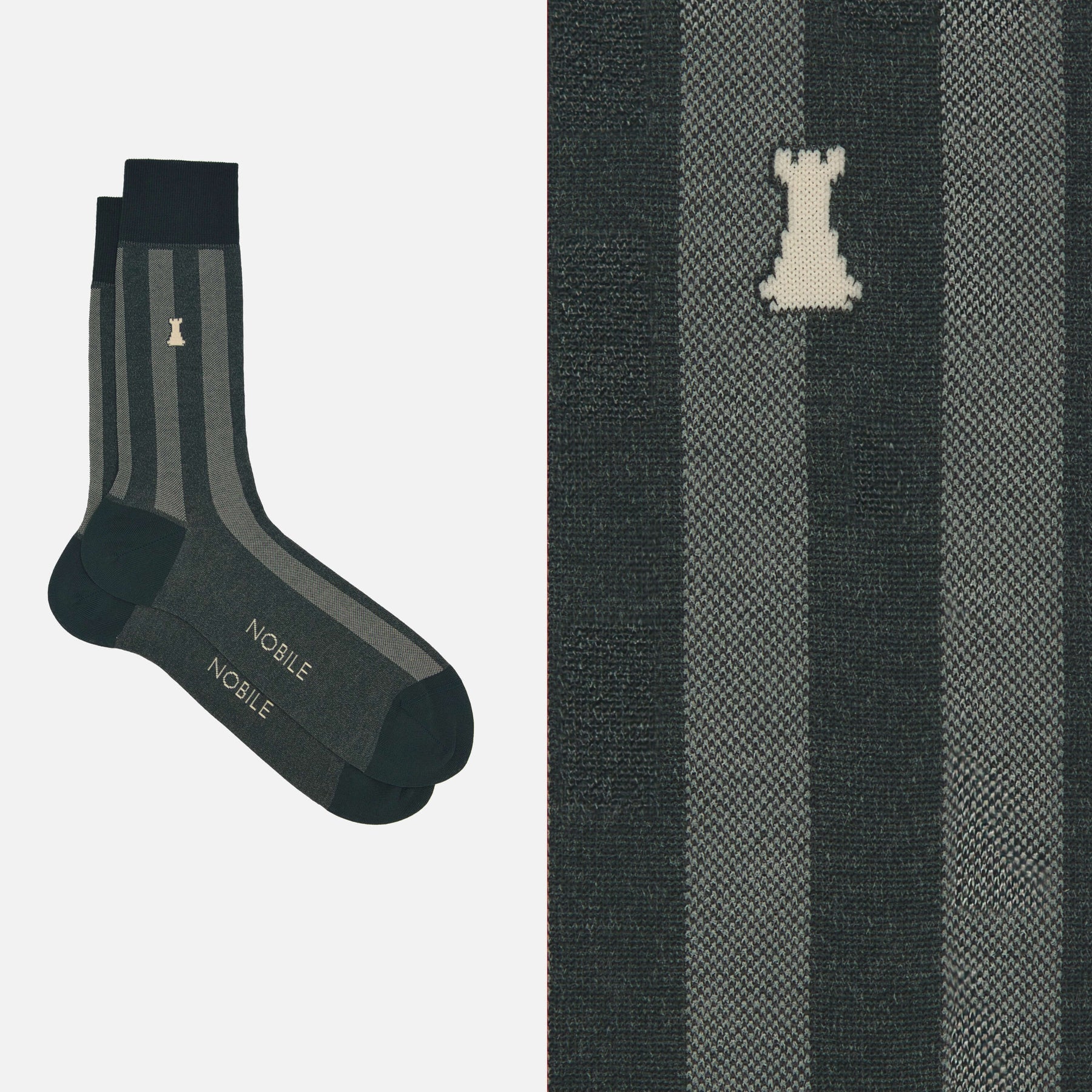 Dante - Chaussettes courtes pour hommes avec côtes larges en Filoscozia®