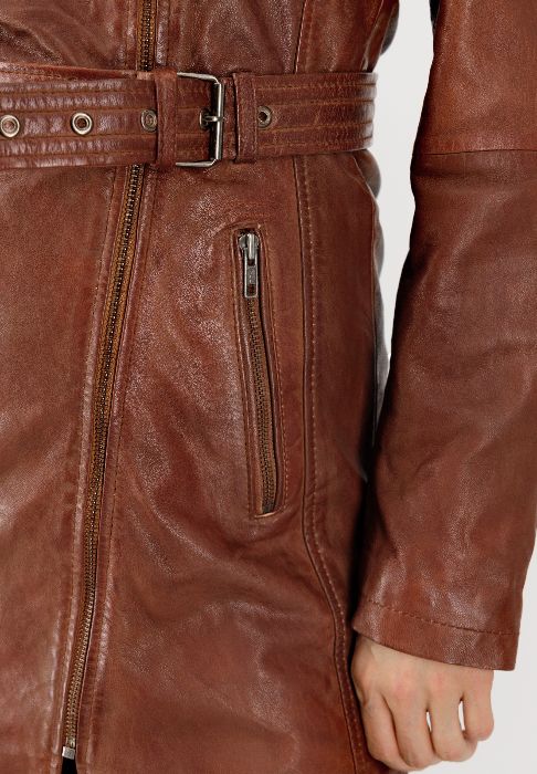 Details Milou cognac jas