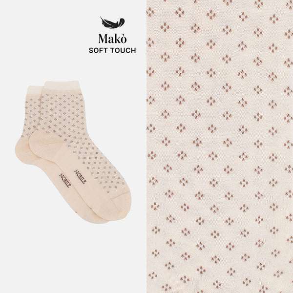 Diana - Short polka dot socks in soft Makò cotton