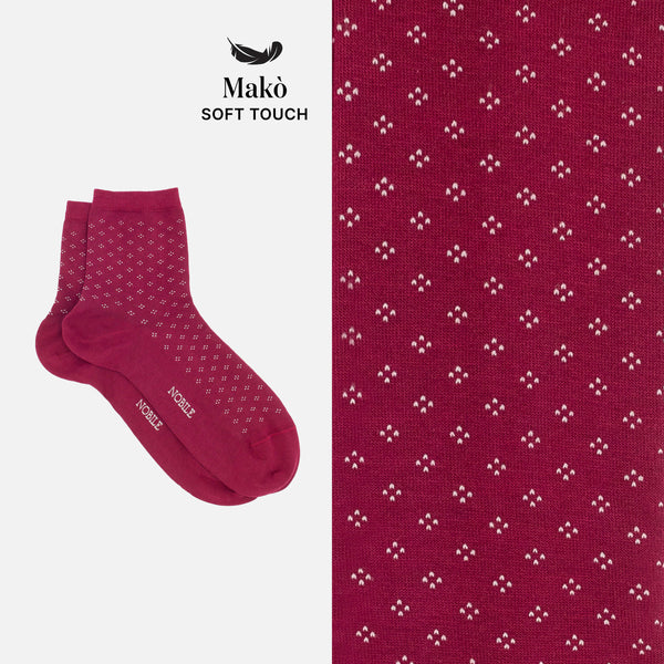 Diana - Short polka dot socks in soft Makò cotton
