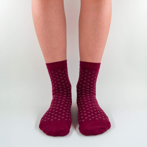Diana - Short polka dot socks in soft Makò cotton