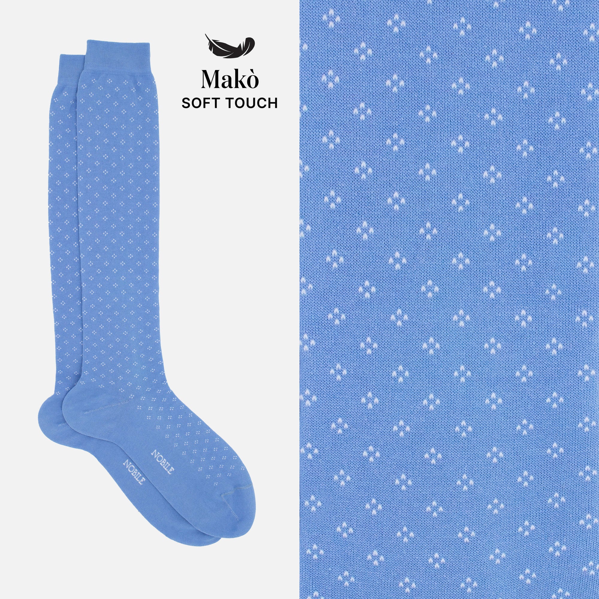 Diana - Long polka dot socks in soft Makò cotton
