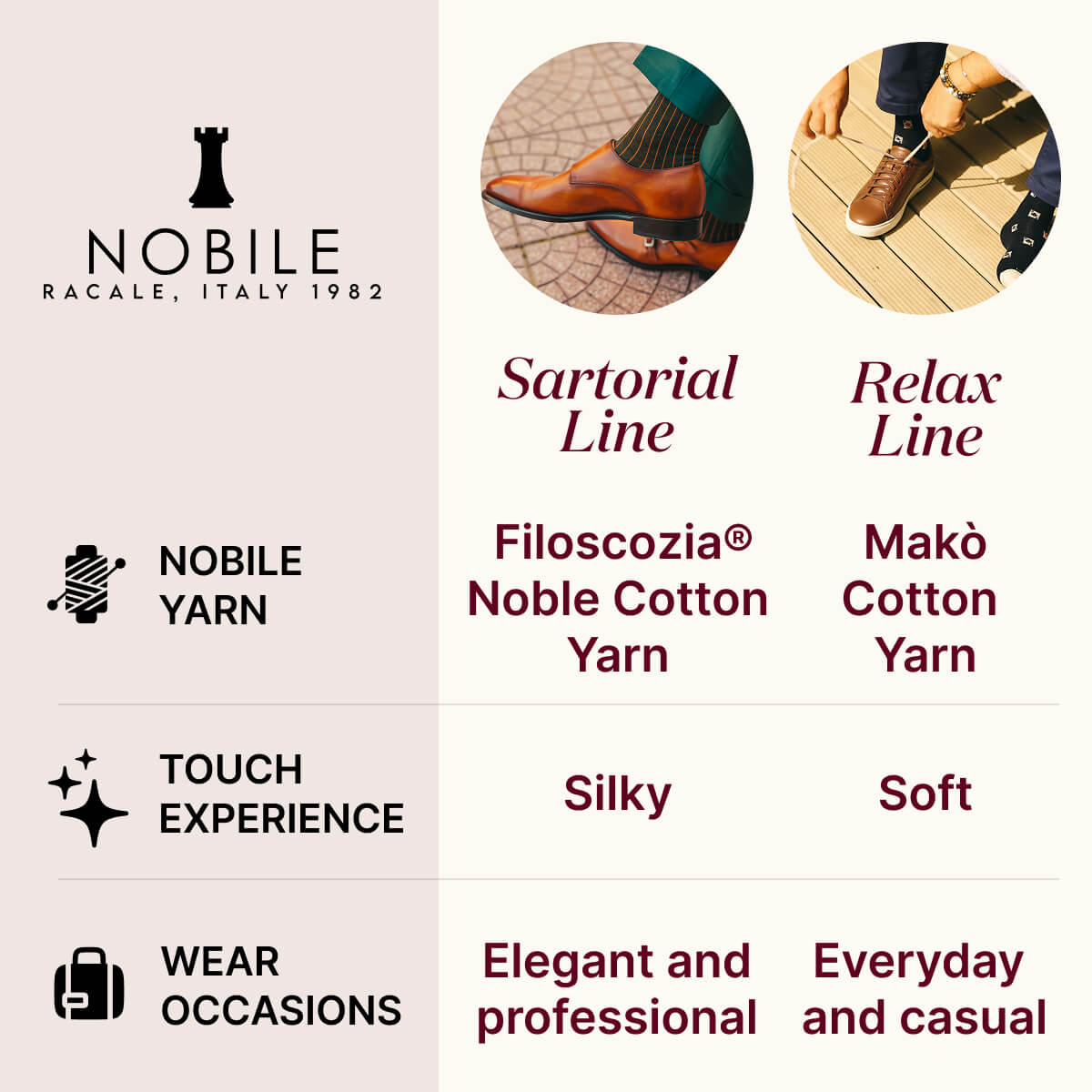 Smash - Long sock in soft Makò cotton with design