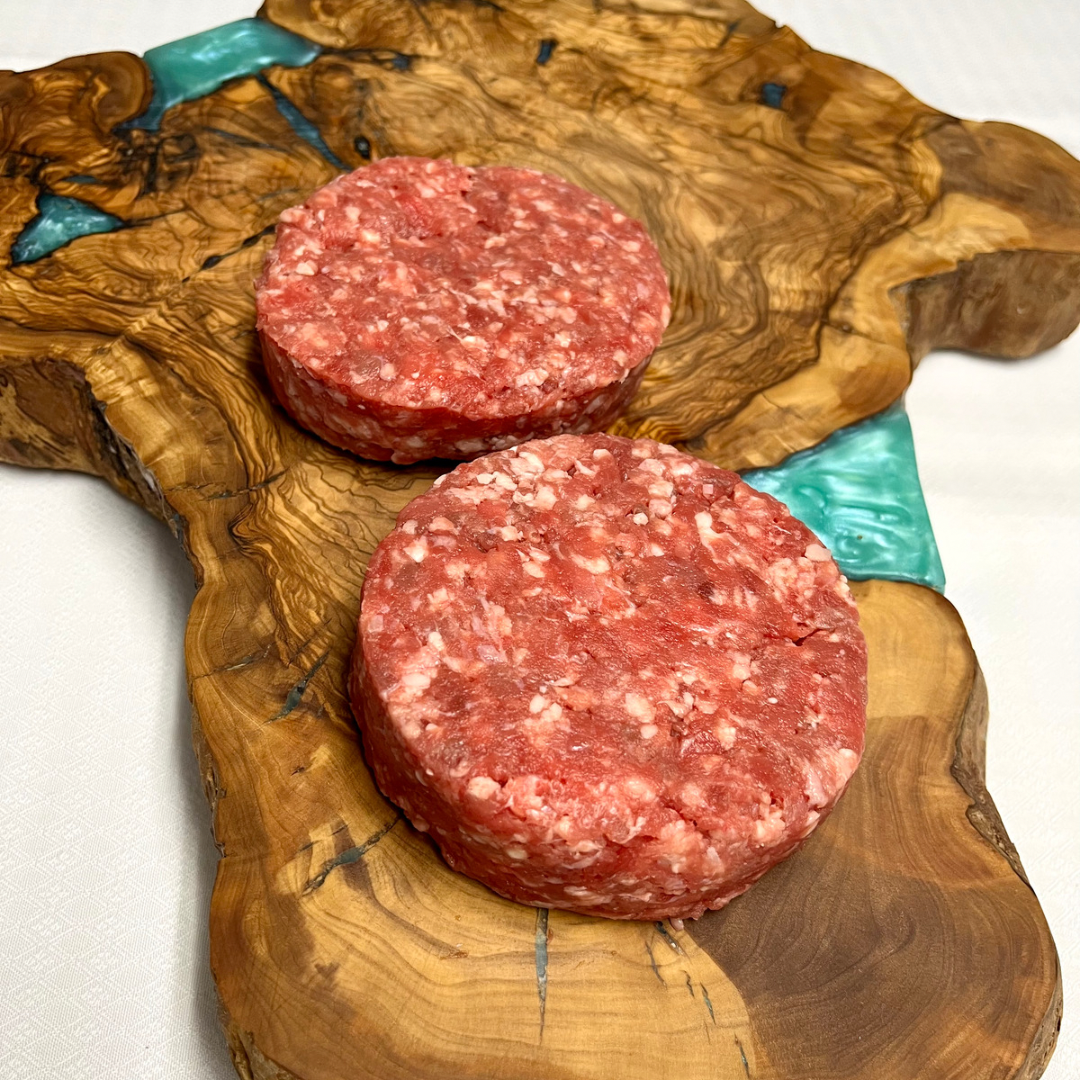 4 100% Natural Beef Burgers of 200 g each. In 2 packs