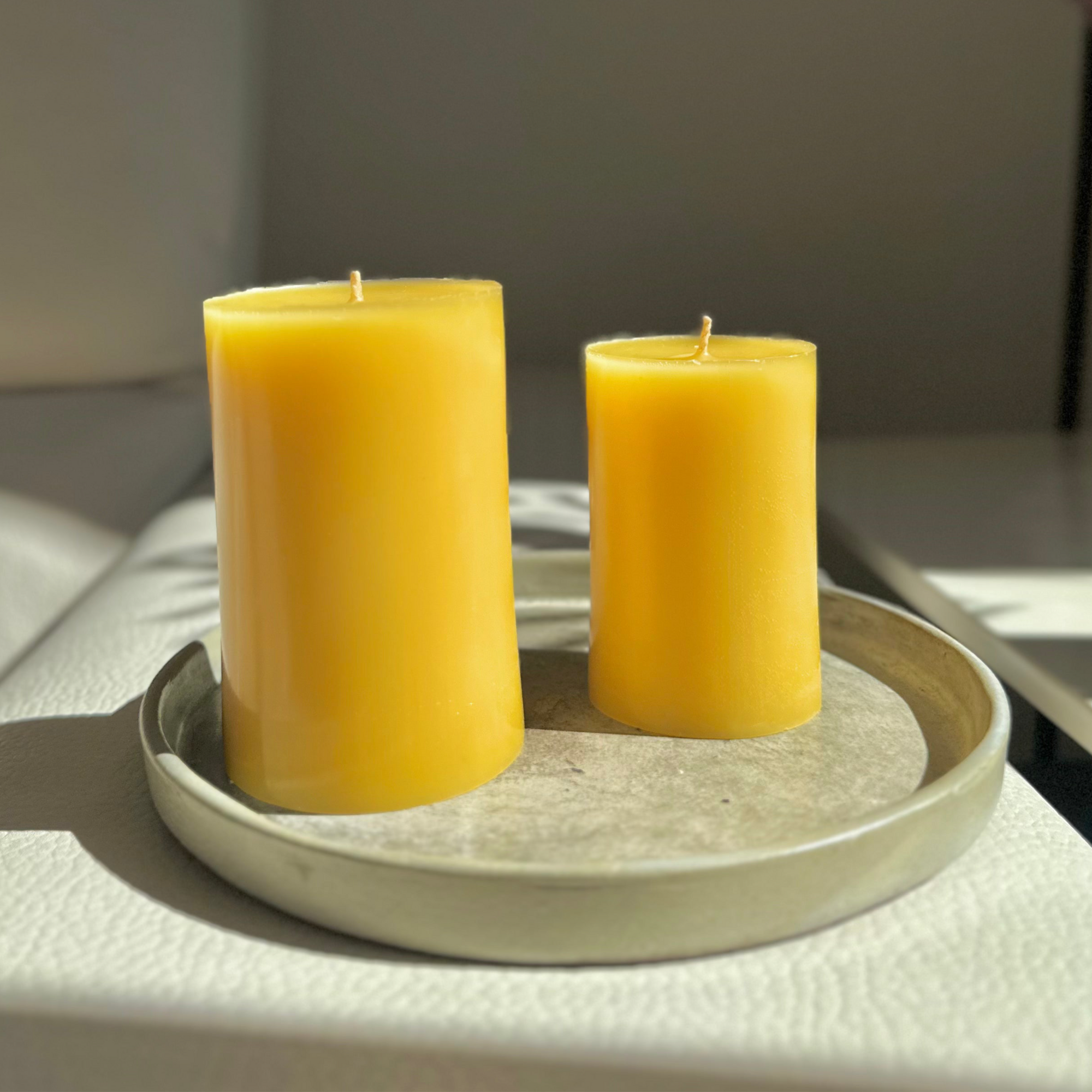 BEESWAX PILLAR CANDLE