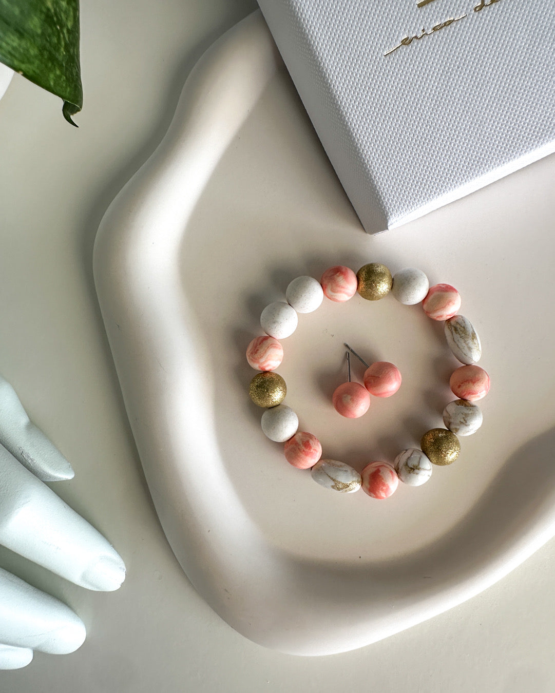 Bracelet, earrings | BULB LIMITED | orange, gold #2
