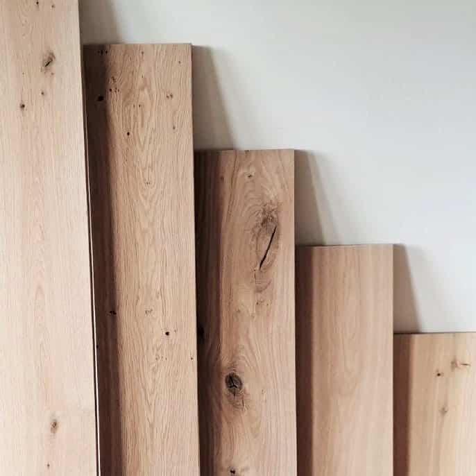 The Industrial L-Shaped Shelf Brackets with Oak Shelf - 30 cm