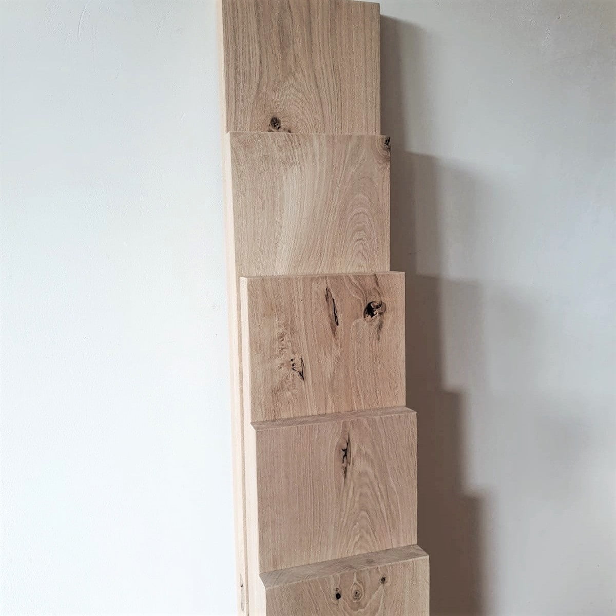 The Industrial L-Shaped Shelf Brackets with Oak Shelf - 30 cm